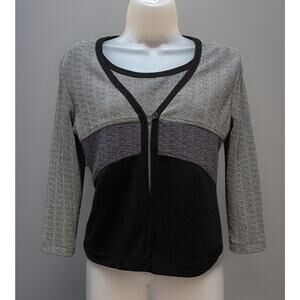 Vintage La Bella Grey And Black 2 In 1 Top Size Small